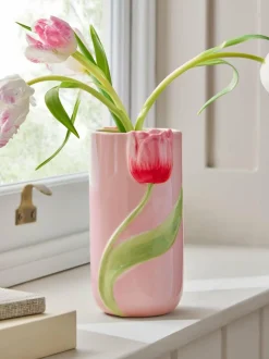Next Pink 3D Tuilp Ceramic Vase Best