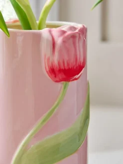 Next Pink 3D Tuilp Ceramic Vase Best