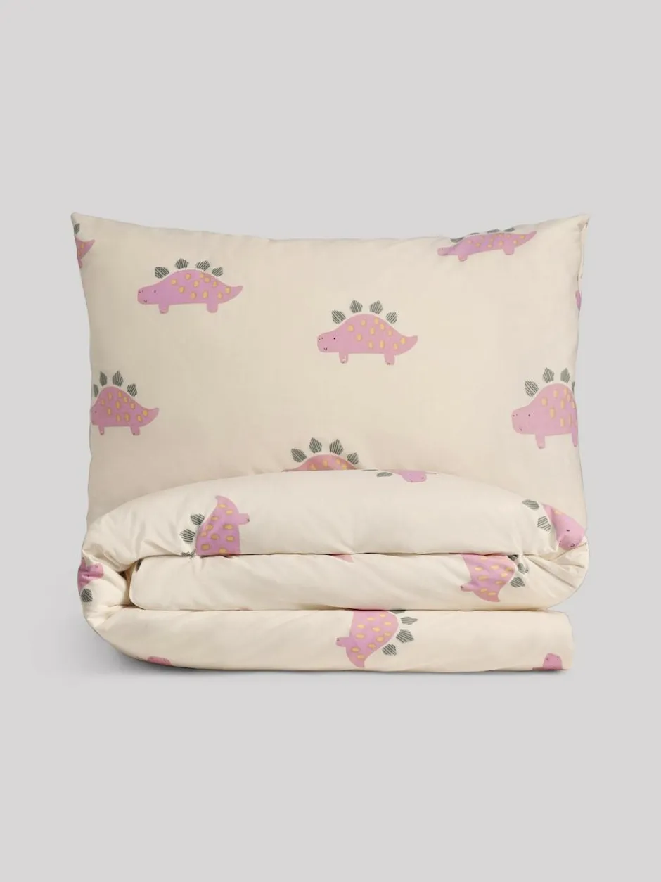 Next Duvet Cover and Pillowcase Set Pink Dinosaur Outlet