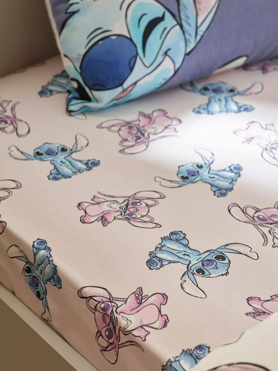 Next Pink Disney Lilo & Stitch 100% Cotton Fitted Sheet