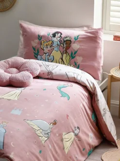 Next Pink Disney Princess Supersoft 100% Brushed Cotton Duvet Cover and Pillowcase Set Hot