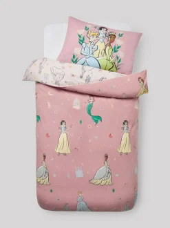 Next Pink Disney Princess Supersoft 100% Brushed Cotton Duvet Cover and Pillowcase Set Hot