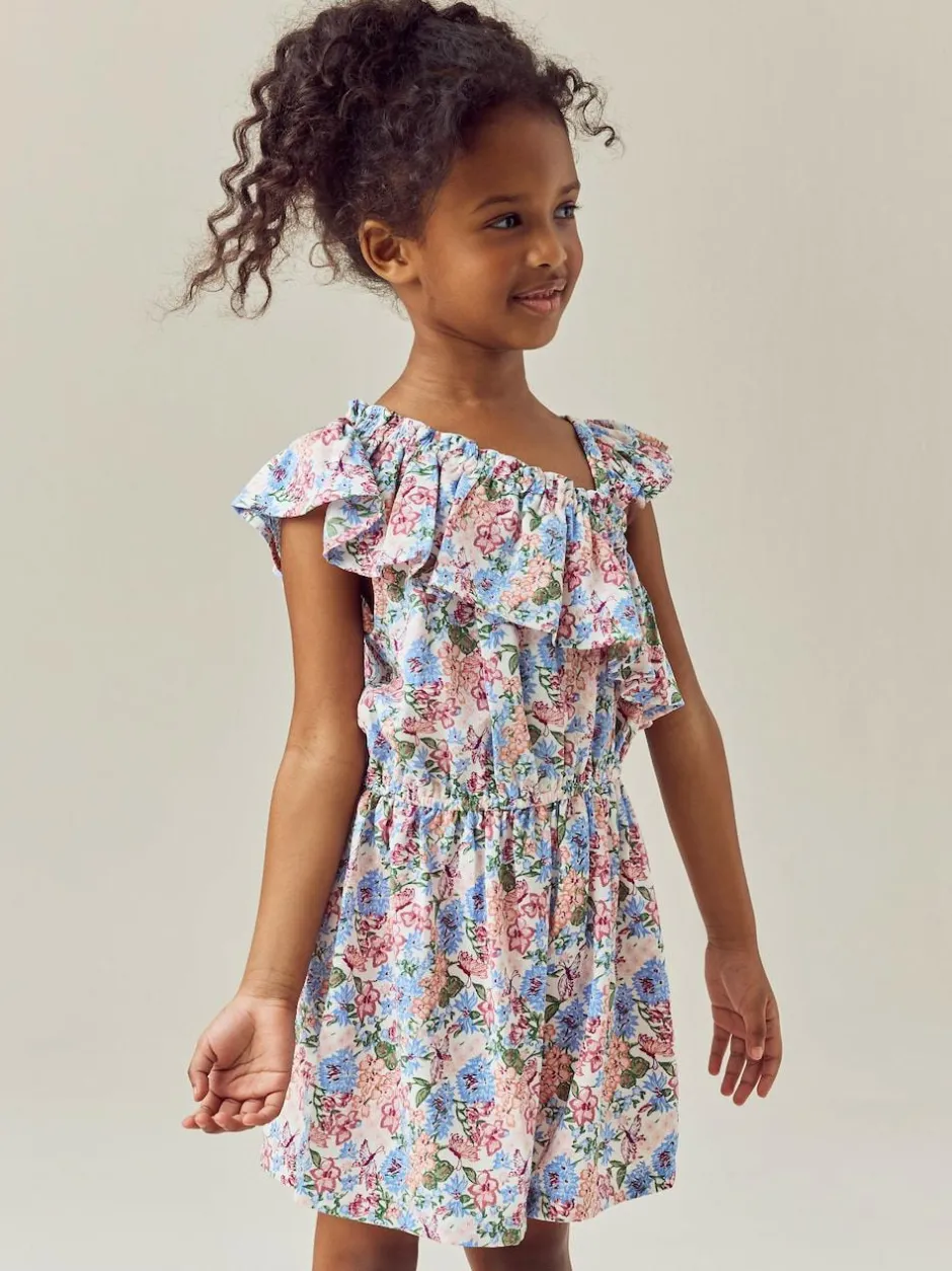 Next Pink Ditsy Frill Shoulder Playsuit (3-16yrs) Hot