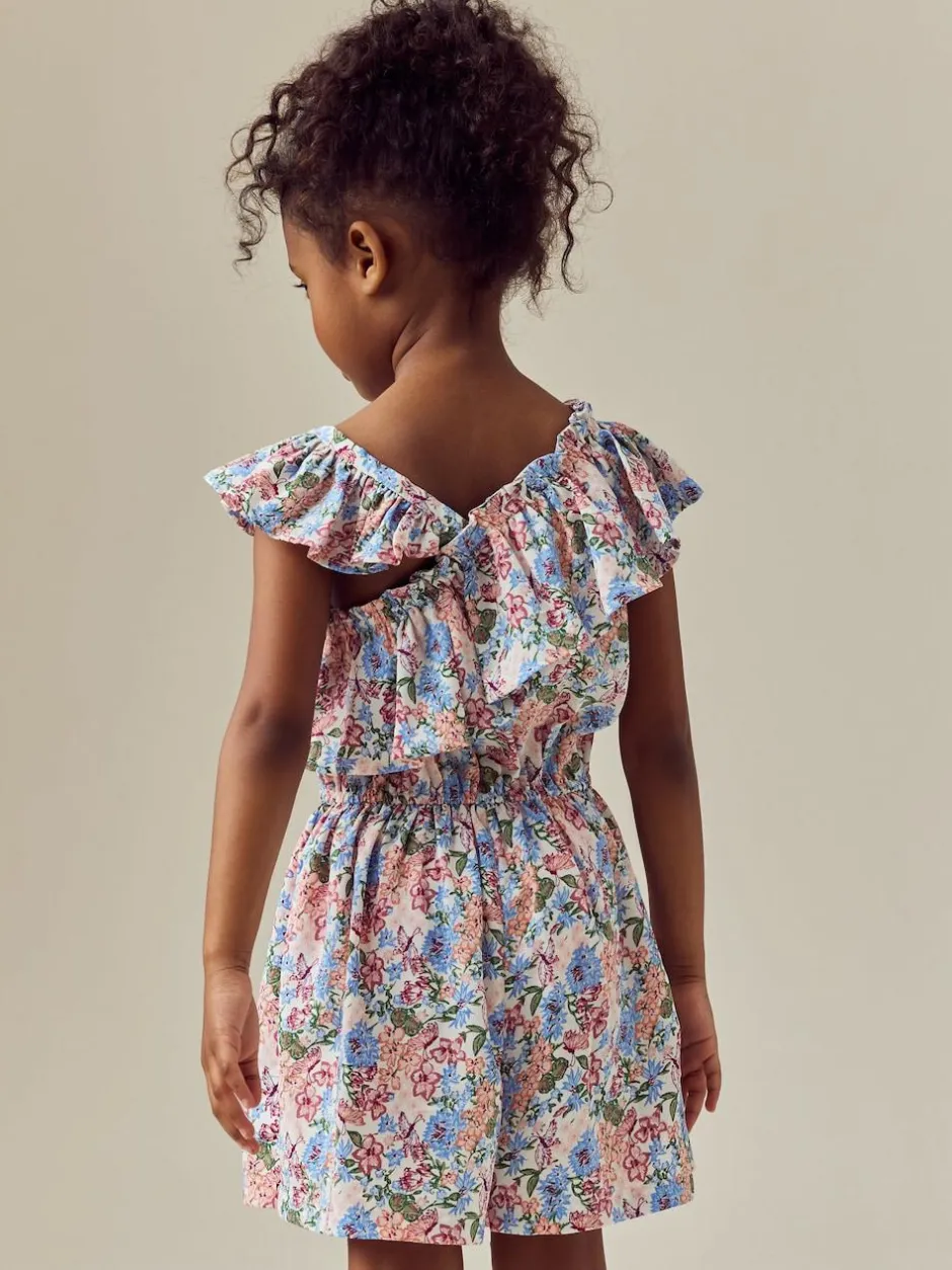 Next Pink Ditsy Frill Shoulder Playsuit (3-16yrs) Hot