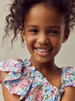 Next Pink Ditsy Frill Shoulder Playsuit (3-16yrs) Hot