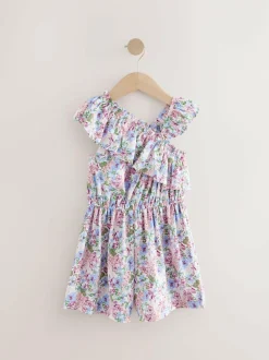 Next Pink Ditsy Frill Shoulder Playsuit (3-16yrs) Hot