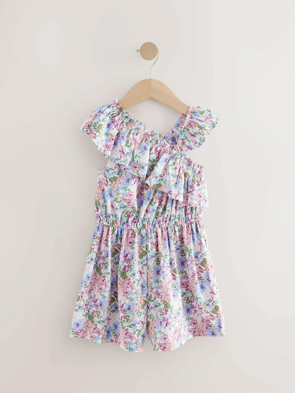 Next Pink Ditsy Frill Shoulder Playsuit (3-16yrs) Hot