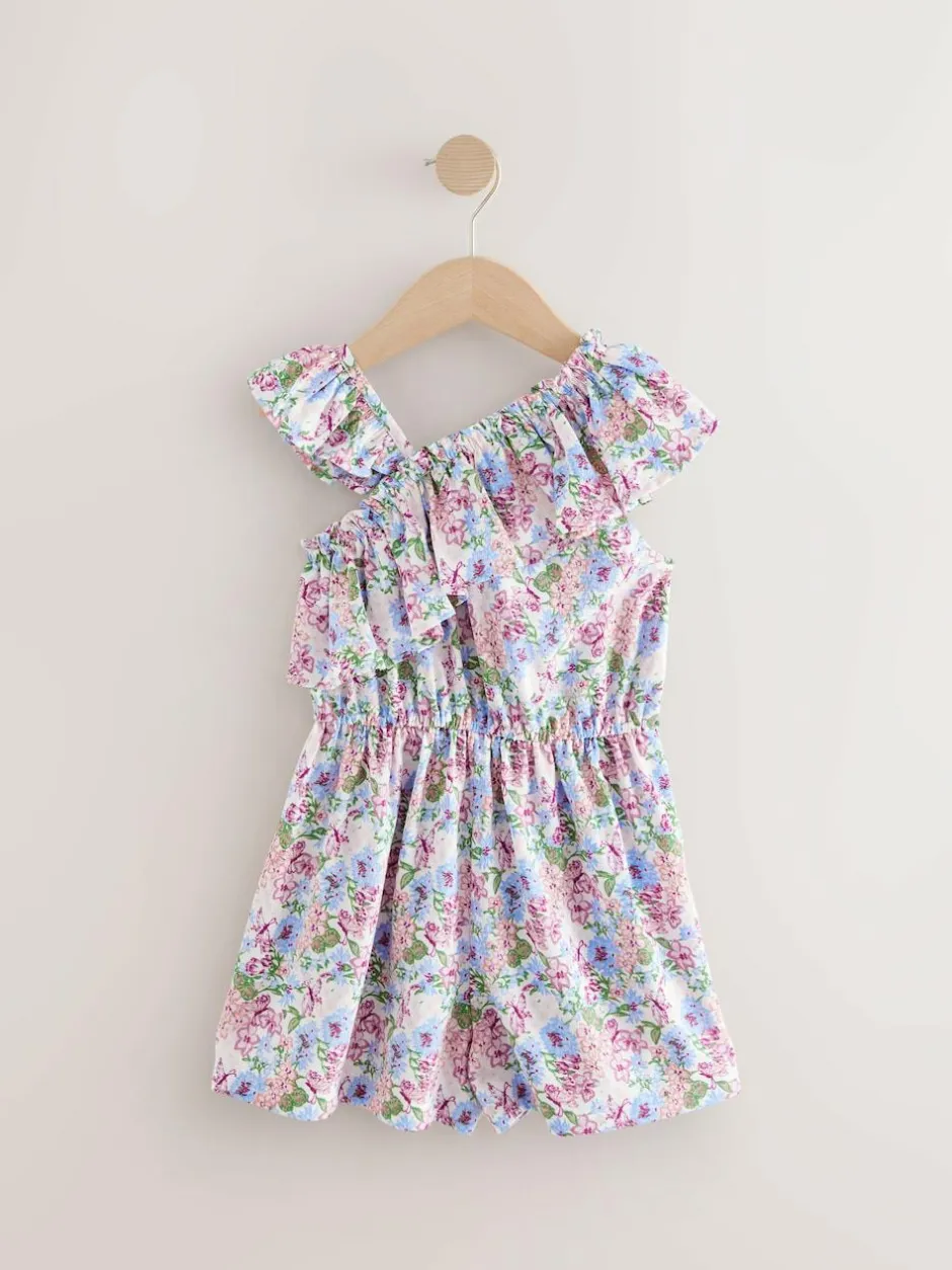 Next Pink Ditsy Frill Shoulder Playsuit (3-16yrs) Hot