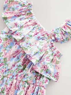 Next Pink Ditsy Frill Shoulder Playsuit (3-16yrs) Hot