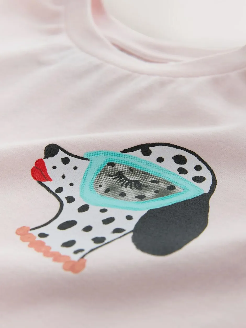 Next Kendra Dandry Oversized T-Shirt (3-16yrs) Pink Dog Best