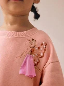 Next Pink Fairy Dropped Waist Sweat Dress (3mths-7yrs)