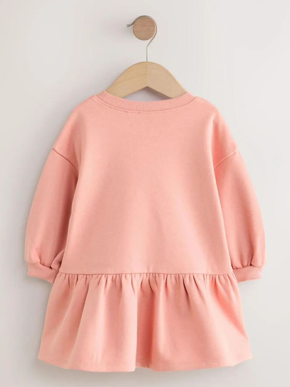 Next Pink Fairy Dropped Waist Sweat Dress (3mths-7yrs)