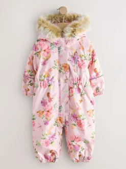 Next Waterproof Printed Snowsuit (3mths-7yrs) Pink Fairy Sale
