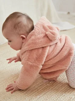 Next Fleece Baby Hooded Jacket (0mths-2yrs) Pink Best