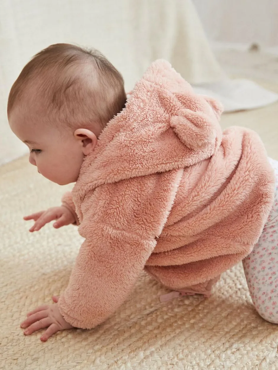 Next Fleece Baby Hooded Jacket (0mths-2yrs) Pink Best
