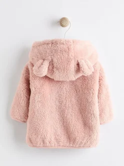 Next Fleece Baby Hooded Jacket (0mths-2yrs) Pink Best