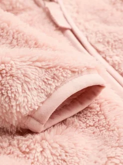 Next Fleece Baby Hooded Jacket (0mths-2yrs) Pink Best