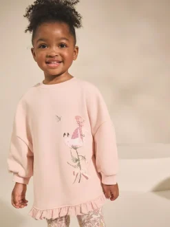 Next Frill Hem Sweatshirt & Leggings Set (3mths-7yrs) Pink Floral Fairy New