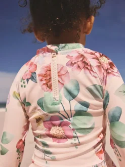 Next Sunsafe Swim Set (3mths-7yrs) Pink Floral Print Outlet