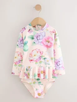 Next Sunsafe Swim Set (3mths-7yrs) Pink Floral Print Outlet