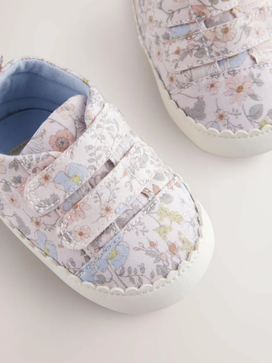 Next Touch Fasten Baby Trainers (0-24mths) Pink Floral New