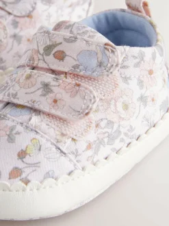 Next Touch Fasten Baby Trainers (0-24mths) Pink Floral New