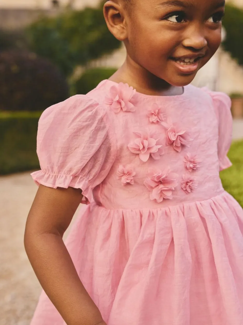 Next Flower Corsage Dress (3mths-8yrs) Pink Hot