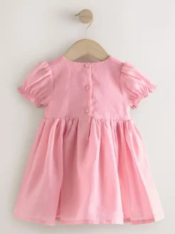 Next Flower Corsage Dress (3mths-8yrs) Pink Hot
