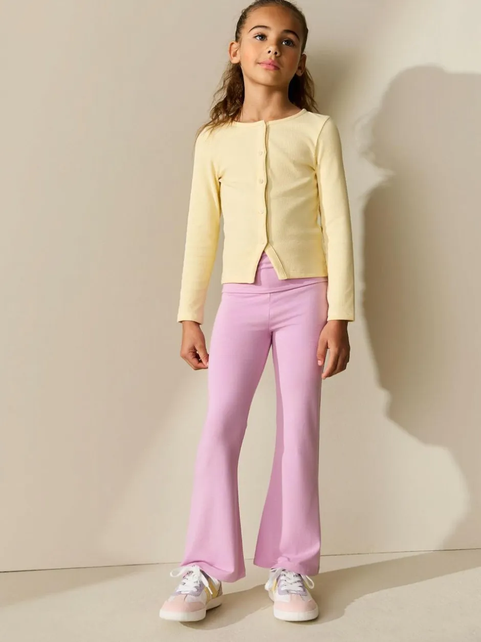 Next Pink Fold Over Flare Leggings (3-16yrs) New