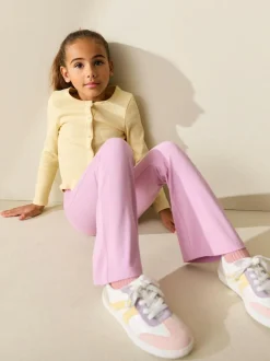 Next Pink Fold Over Flare Leggings (3-16yrs) New