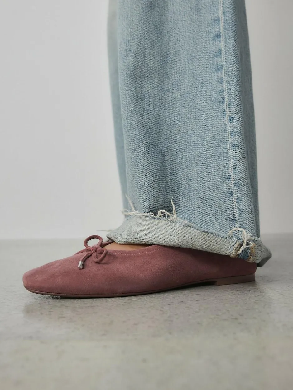 Next Forever Comfort® Suede High Cut Ballet Flats Pink Hot