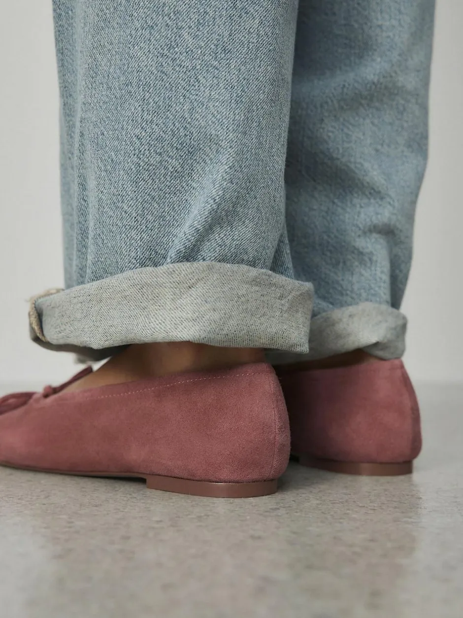Next Forever Comfort® Suede High Cut Ballet Flats Pink Hot