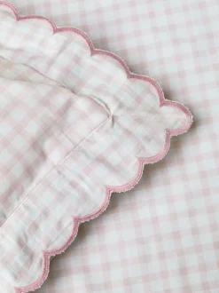 Next Pink Gingham Printed Bedding Duvet Cover and Pillowcase Set