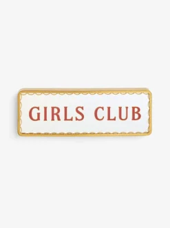 Next Pink Girls Club Mirrored Sign Ornament Outlet
