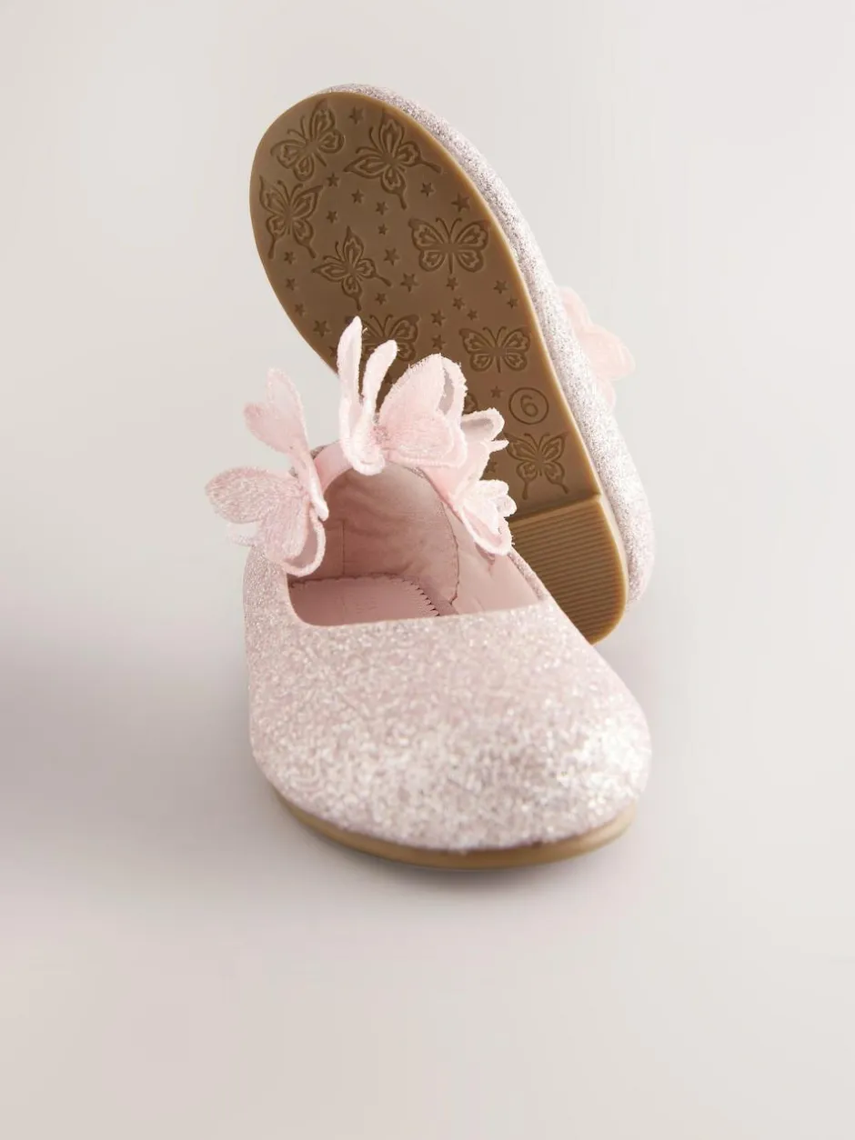 Next Glitter Butterfly Strap Occasion Shoes Pink Online