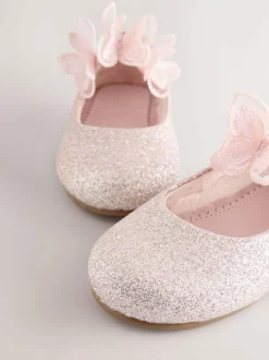 Next Glitter Butterfly Strap Occasion Shoes Pink Online