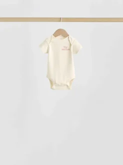 Next Pink Heart Baby Short Sleeve Bodysuits 5 Pack Sale