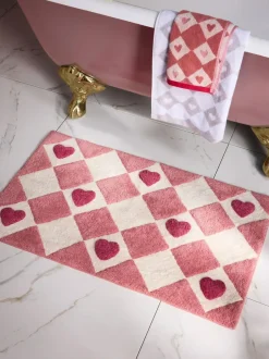 Next Pink Heart Bath Mat Best