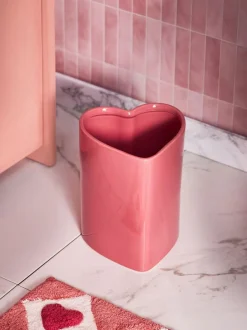 Next Pink Heart Shaped Bin New