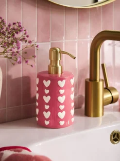 Next Pink Heart Soap Dispenser Online