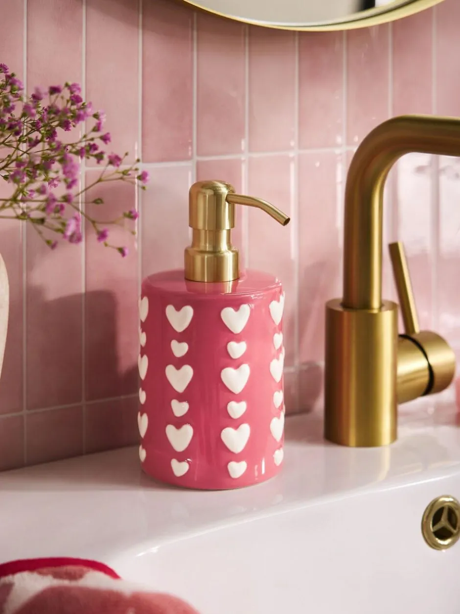 Next Pink Heart Soap Dispenser Online