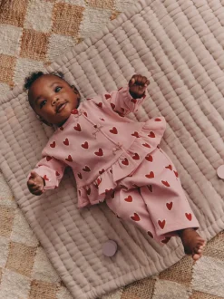 Next Pink Heart Top & Leggings Set 2 Piece (0mths-2yrs) Online