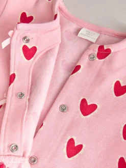 Next Pink Heart Top & Leggings Set 2 Piece (0mths-2yrs) Online