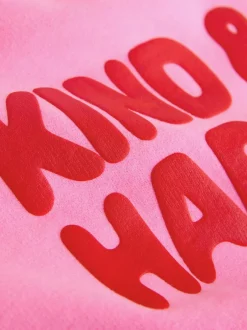 Next Pink Kind & Happy Crew Neck Sweatshirt (3mths-7yrs) Pink Kind & Happy Hot