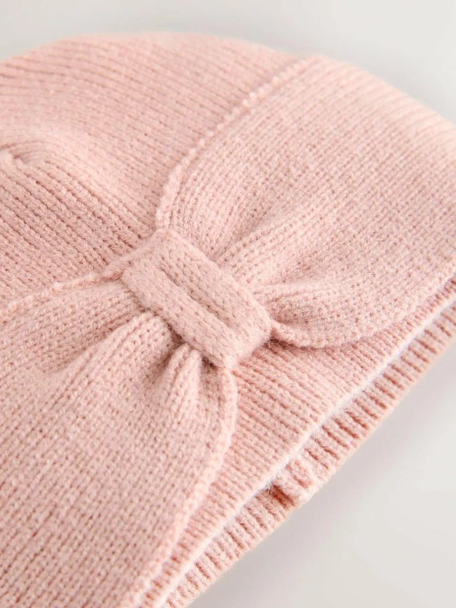 Next Knitted Bow Baby Turban Hat (0mths-2yrs) Pink Best