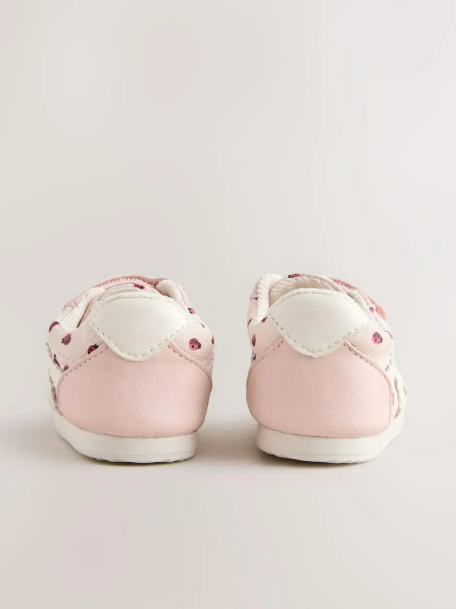 Next Baby Touch Fastening Trainers (0-24mths) Pink Ladybird