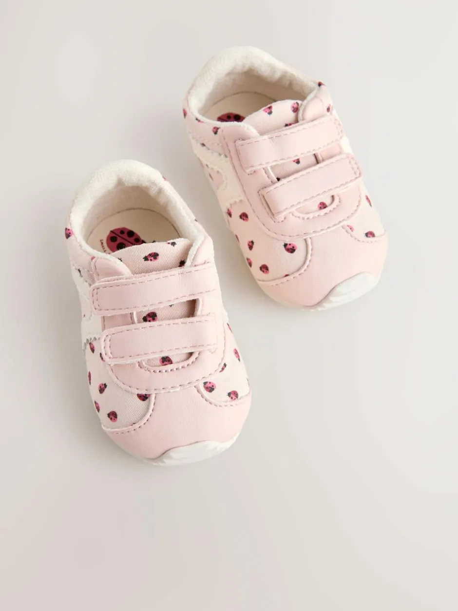Next Baby Touch Fastening Trainers (0-24mths) Pink Ladybird