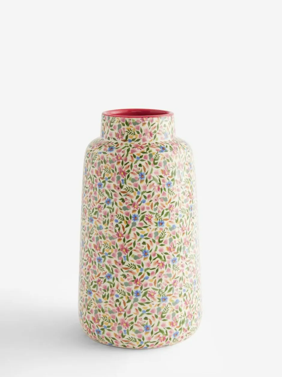 Next Pink Large Ditsy Floral Vase New