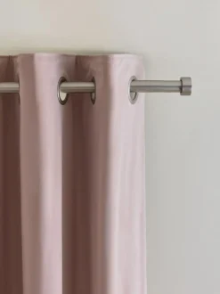 Next Pink Light Rose Matte Velvet Blackout/Thermal Curtains