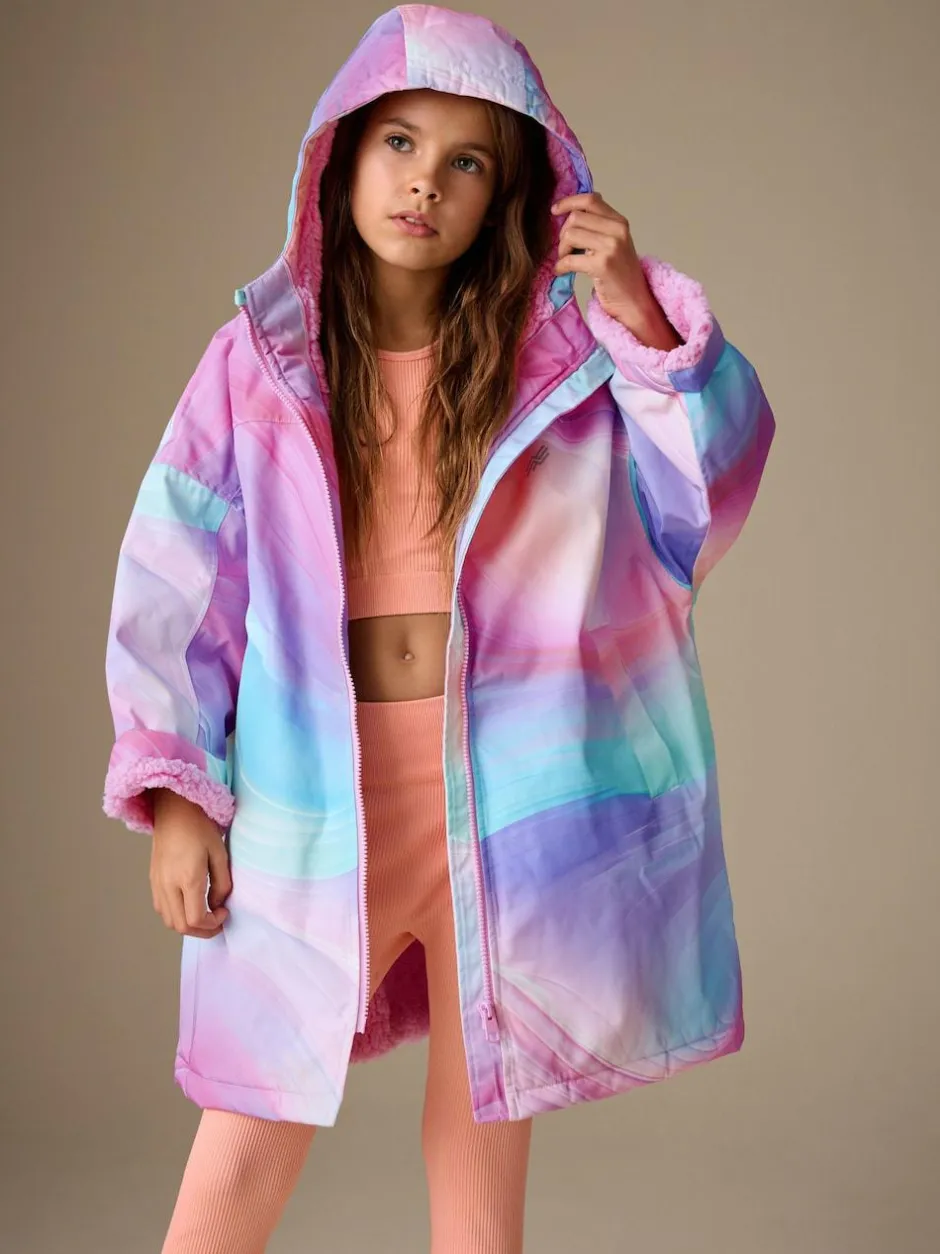 Next Waterproof Changing Robe (3-16yrs) Pink Marble
